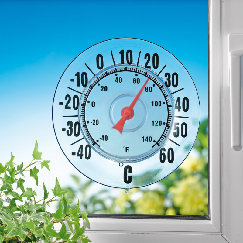 Thermomètre fenêtre 210 mm ventouse. - Florol